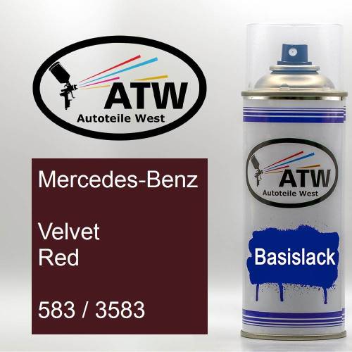 Mercedes-Benz, Velvet Red, 583 / 3583: 400ml Sprühdose, von ATW Autoteile West.